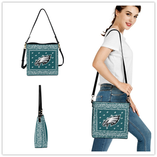 Philadelphia Eagles PU Leather Bucket Handbag 001